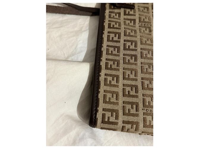 Borsa Tote Fendi Marrone Scuro Acetato - vista 3