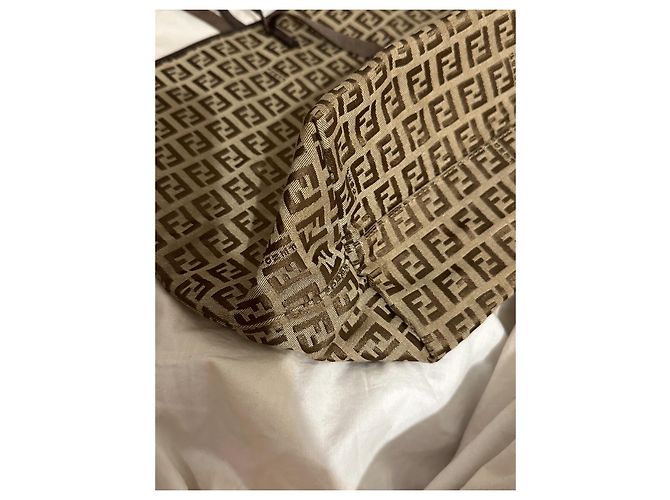 Borsa Tote Fendi Marrone Scuro Acetato - vista 6