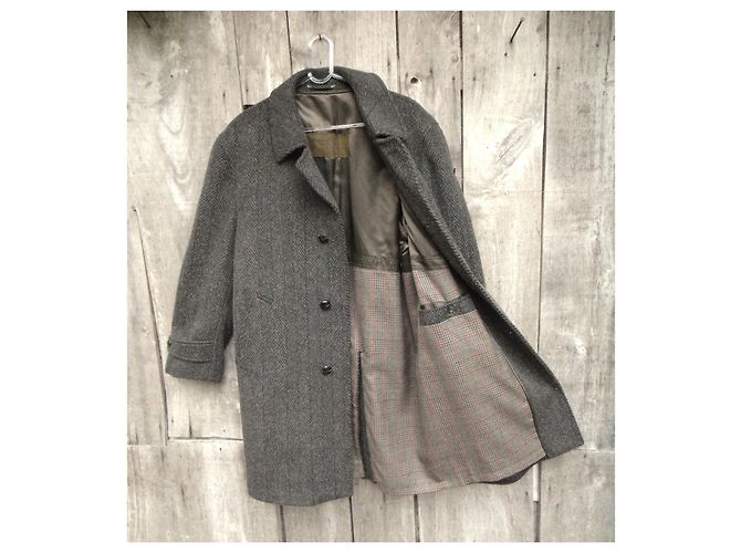Autre Marque Odermark Wool Tweed Coat Grey - view 4