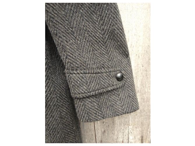 Autre Marque Odermark Wool Tweed Coat Grey - view 7