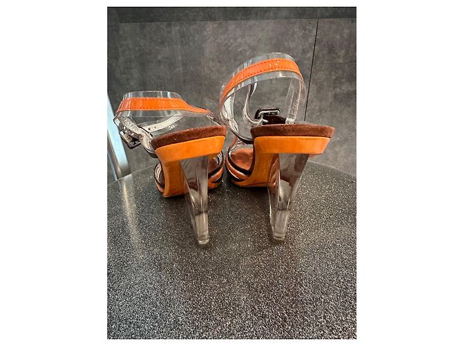 Sandali con zeppa Free Lance Crystal arancioni pelle 37 Arancione - vista 4