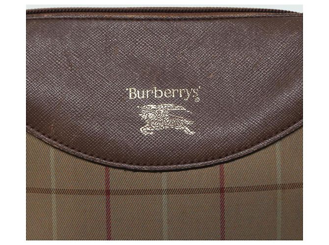 Autre Marque Borsa a Spalla Burberrys Nova Check in Tela Beige Marrone Auth bs15807 - vista 17