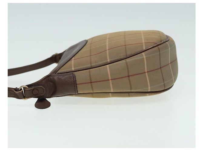 Autre Marque Borsa a Spalla Burberrys Nova Check in Tela Beige Marrone Auth bs15807 - vista 4