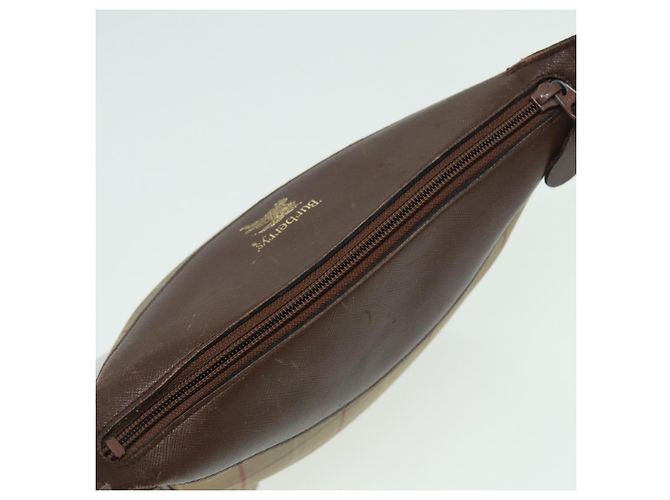 Autre Marque Borsa a Spalla Burberrys Nova Check in Tela Beige Marrone Auth bs15807 - vista 6
