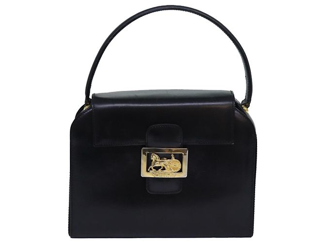 Céline Borsa a mano in pelle nera CELINE Auth 81636 Nero - vista 13