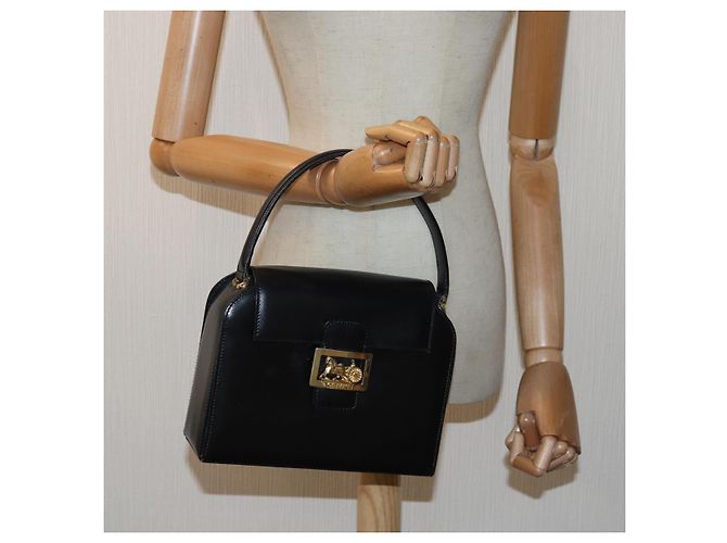 Céline Borsa a mano in pelle nera CELINE Auth 81636 Nero - vista 22