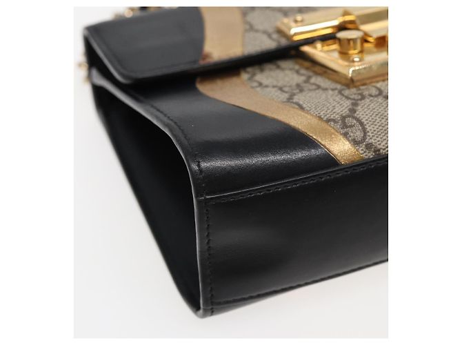 Borsa a spalla GUCCI Padlock GG Supreme in PVC beige 432182 Auth ar12095 - vista 15