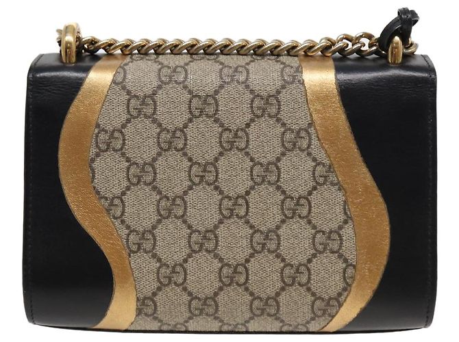 Borsa a spalla GUCCI Padlock GG Supreme in PVC beige 432182 Auth ar12095 - vista 2