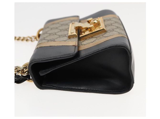 Borsa a spalla GUCCI Padlock GG Supreme in PVC beige 432182 Auth ar12095 - vista 3