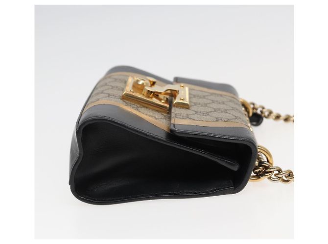 Borsa a spalla GUCCI Padlock GG Supreme in PVC beige 432182 Auth ar12095 - vista 4