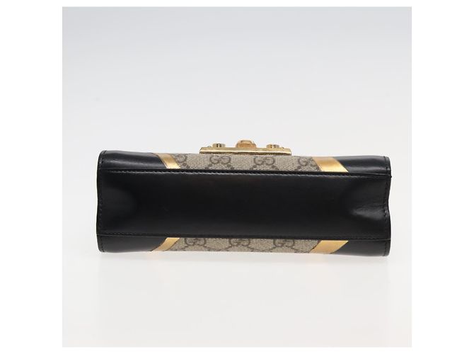 Borsa a spalla GUCCI Padlock GG Supreme in PVC beige 432182 Auth ar12095 - vista 5