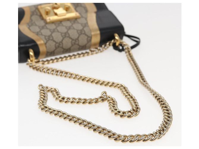 Borsa a spalla GUCCI Padlock GG Supreme in PVC beige 432182 Auth ar12095 - vista 7