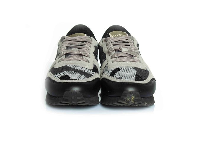 Valentino Garavani, Camo rockrunner in grigio e rosa - vista 3
