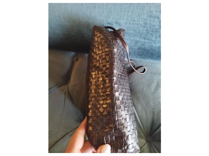 Fendi Tracolla con pelle intrecciato Marrone scuro - vista 6