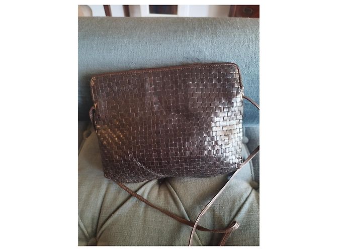 Fendi Tracolla con pelle intrecciato Marrone scuro - vista 2