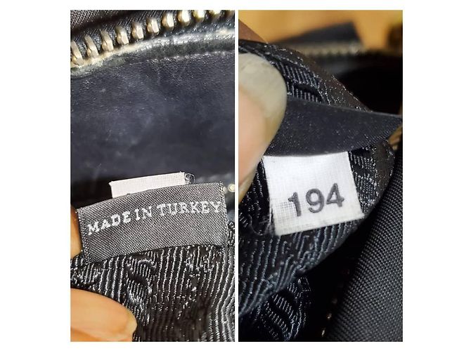 Tote Borsa a tracolla convertibile Prada in tessuto e pelle Nero - vista 3
