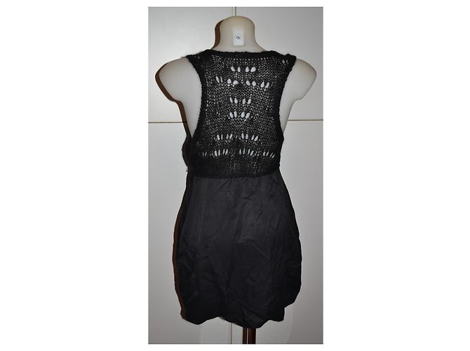 Abito mini Ermanno Scervino nero in seta e cotone - vista 4
