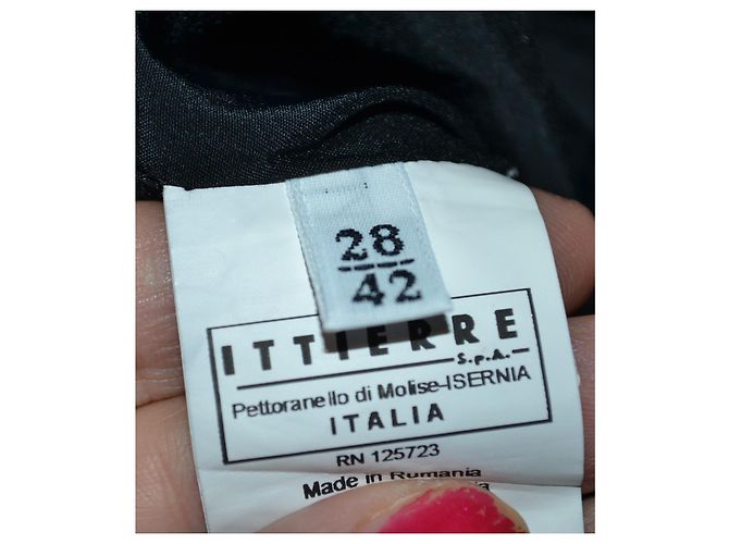 Abito mini Ermanno Scervino nero in seta e cotone - vista 7
