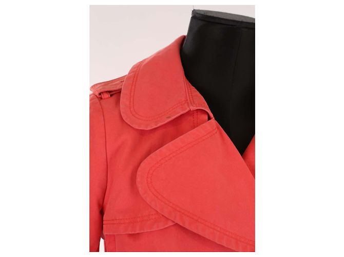 Burberry Trench in cotone Rosso - vista 3