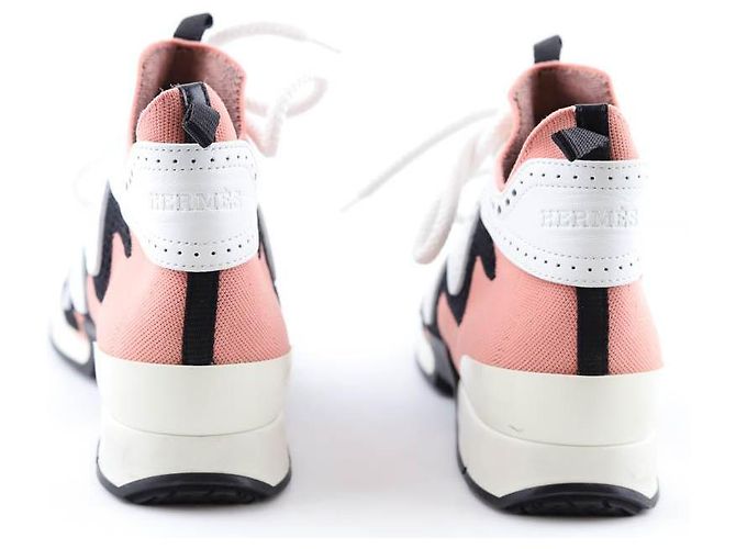 Hermès Sneakers in pelle Bianco - vista 4