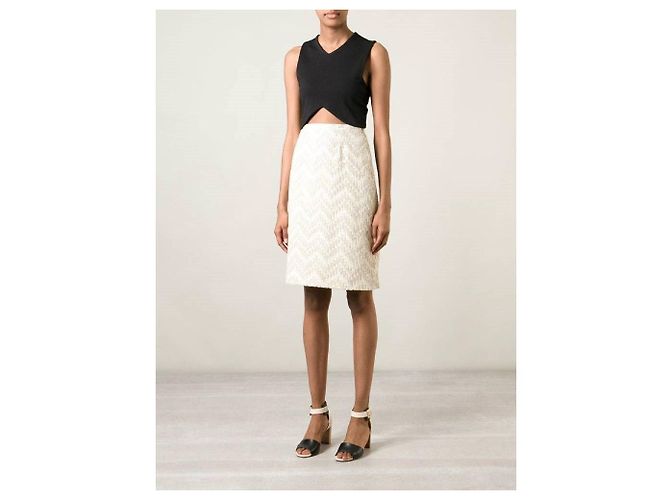 Jean Louis Scherrer Falda de punto Jean-Louis Scherrer Beige Crudo Arena - vista 2