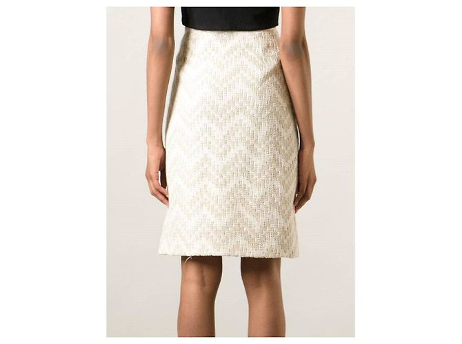 Jean Louis Scherrer Falda de punto Jean-Louis Scherrer Beige Crudo Arena - vista 4