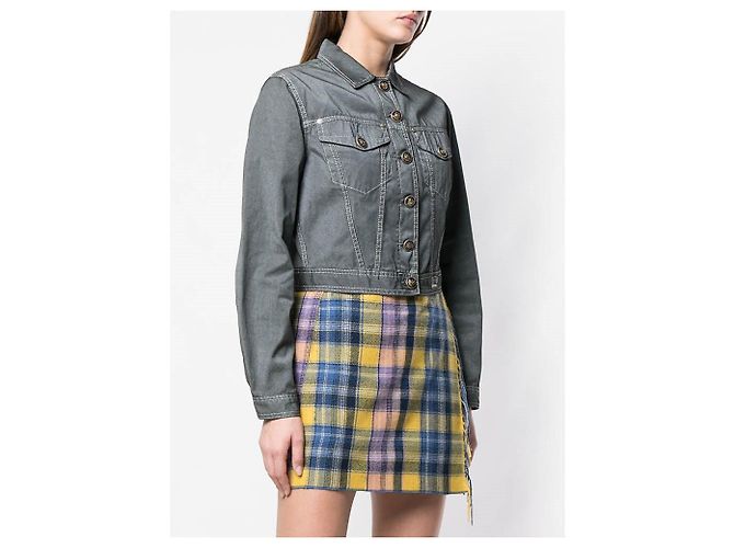 Graue Denimjacke von Versace - Ansicht 3
