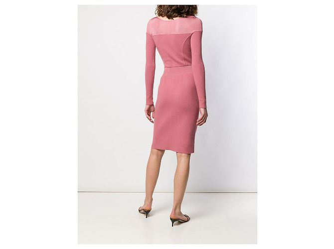 Alaïa Antike Rosa Midi Kleid - 2000er Pink - Ansicht 4