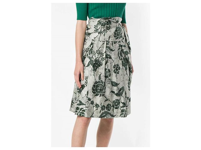 Falda floral gris Dries Van Noten Verde Arena - vista 3