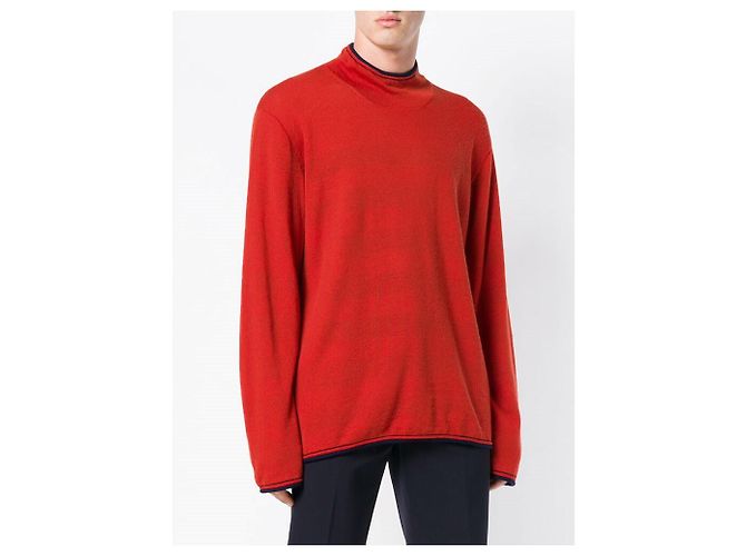 Oranger Wollpullover Issey Miyake - Ansicht 3