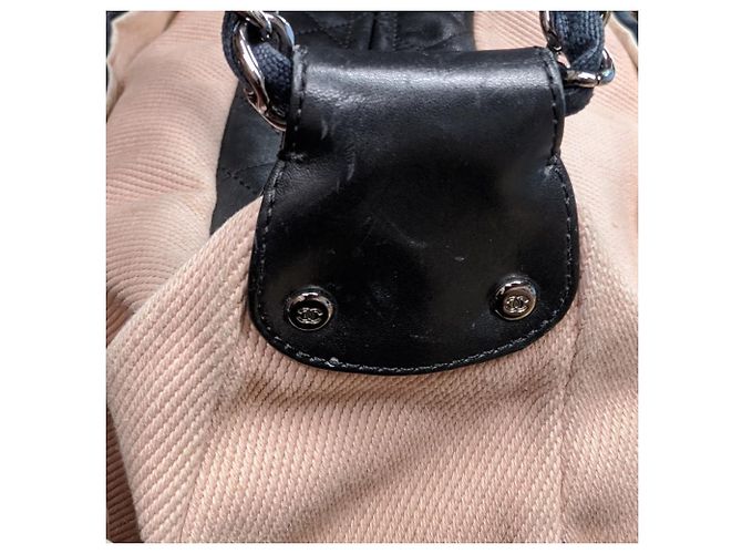 Chanel Bicolor Stofftasche - 2000er Pink Blau Sand - Ansicht 7
