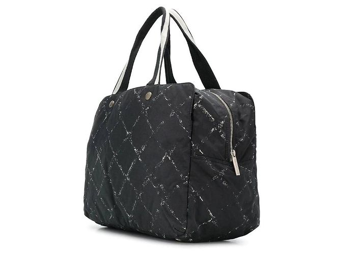 Borsa in tessuto blu scuro Chanel Bordò - vista 3