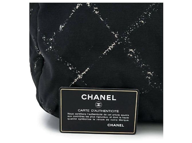 Borsa in tessuto blu scuro Chanel Bordò - vista 7