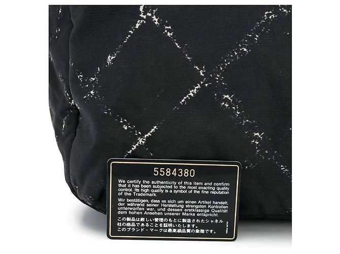 Borsa in tessuto blu scuro Chanel Bordò - vista 8