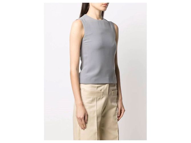 Giorgio Armani graue ärmellose Bluse - Ansicht 3