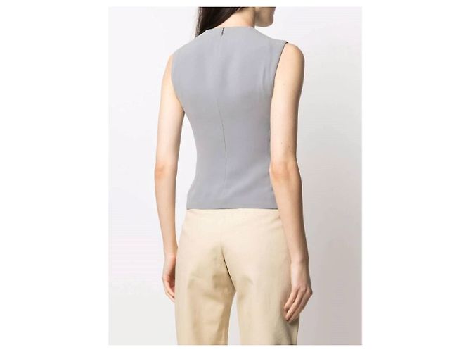 Giorgio Armani graue ärmellose Bluse - Ansicht 4