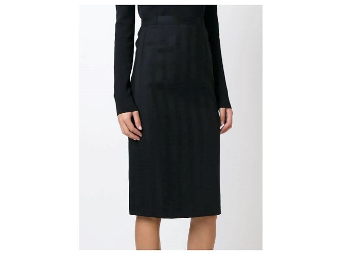 Jean Louis Scherrer Falda midi negra Jean-Louis Scherrer Negro - vista 3