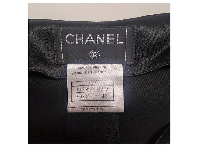 Pantalones de seda negra Chanel - años 2000 Negro - vista 6