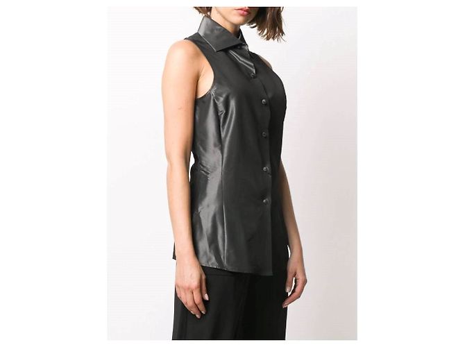 Camisa sin mangas gris Gianfranco Ferré Blanco - vista 3