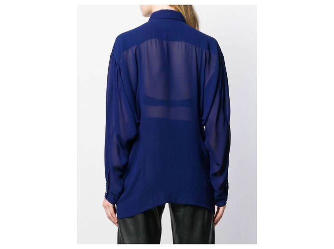 Comme Des Garcons Camicia in seta blu Comme des Garçons - vista 3