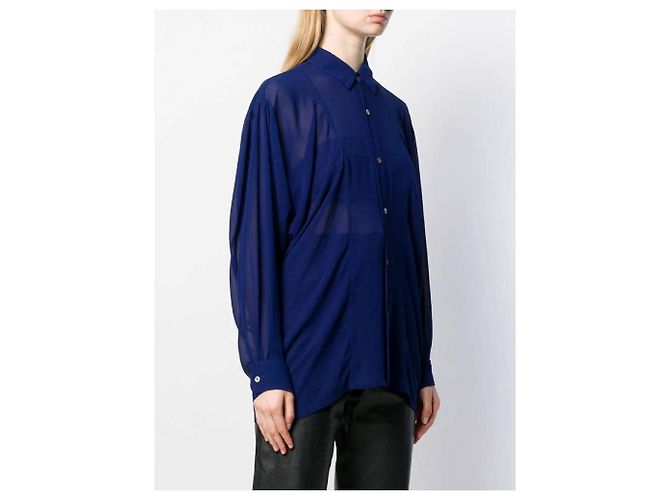 Comme Des Garcons Camicia in seta blu Comme des Garçons - vista 4