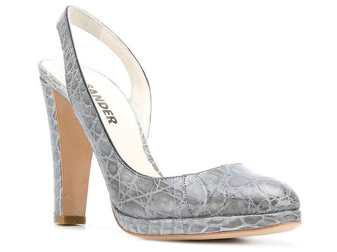 Décolleté in pelle grigia Jil Sander - anni 2000 Grigio - vista 2