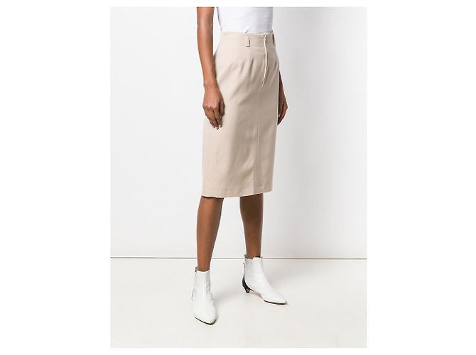 Jean Louis Scherrer Falda de lana beige Jean-Louis Scherrer - vista 3