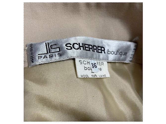 Jean Louis Scherrer Falda de lana beige Jean-Louis Scherrer - vista 6