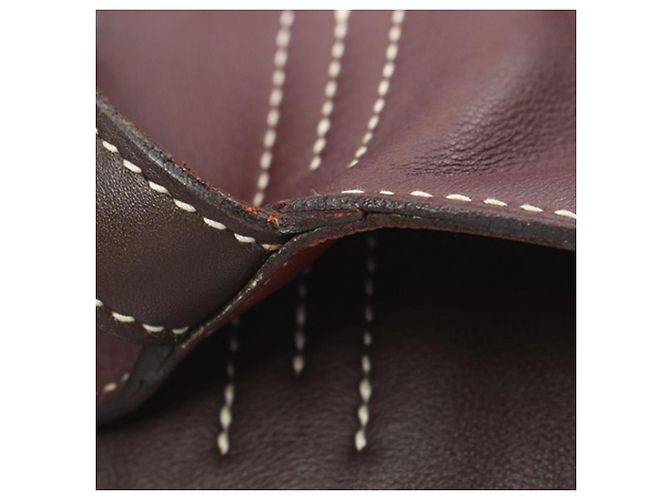 Borsa tote Hermès Bicolor Clemence Double Sens 45 rossa Rosso - vista 6