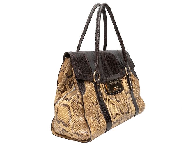 Dolce & Gabbana Python Handtasche Beige & Braun - Ansicht 2