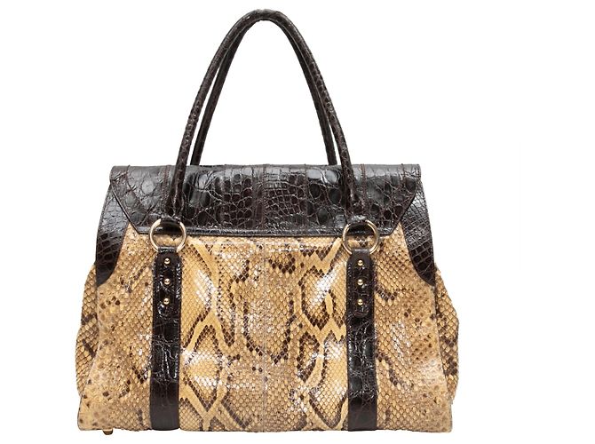 Dolce & Gabbana Python Handtasche Beige & Braun - Ansicht 3
