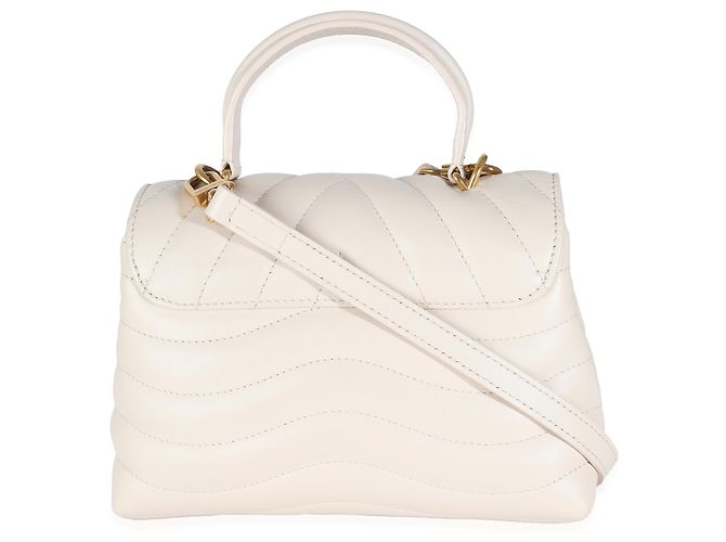 Louis Vuitton Neue Welle Handtasche aus Elfenbein-Kalbsleder Weiß - Ansicht 2