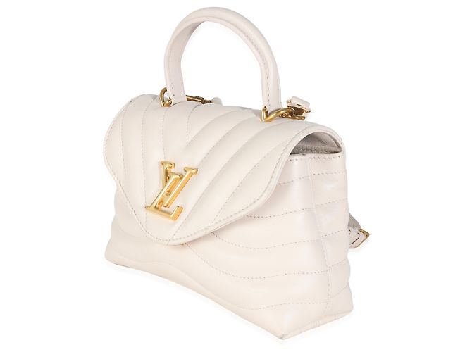 Louis Vuitton Neue Welle Handtasche aus Elfenbein-Kalbsleder Weiß - Ansicht 3