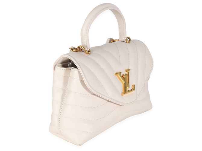 Louis Vuitton Neue Welle Handtasche aus Elfenbein-Kalbsleder Weiß - Ansicht 4